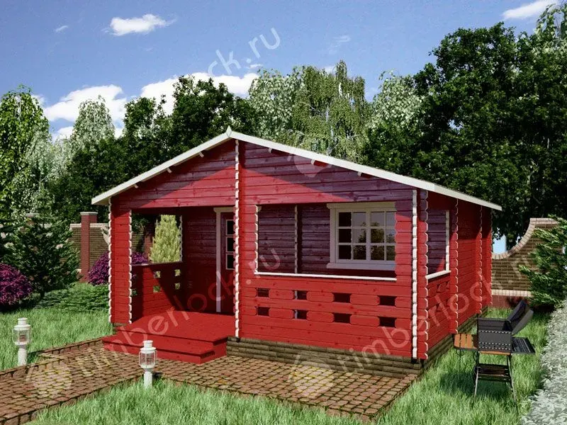 Дачный дом с верандой Д-5538-2 