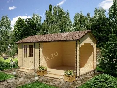 Садовый домик с верандой С-33-3 3х6м  Садовый домик с верандой С-33-3