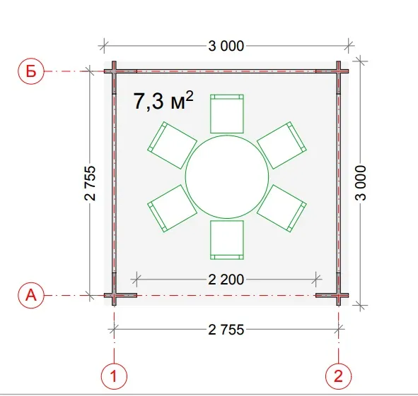 Беседка для дачи Б-33-1 