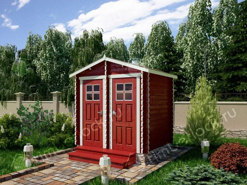 Хозблок с душем и туалетом Х-252 2.5х2м площадью 3.8 Хозблок с душем и туалетом Х-252