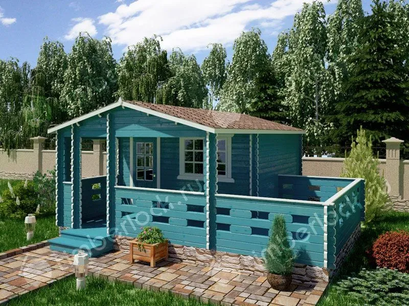 Дачный дом с верандой Д-44-1 