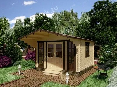 Садовый домик из минибруса С-3838-1 3.8х3.8м  Садовый домик из минибруса С-3838-1