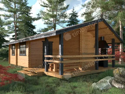 Кемпинговый домик КД-5590 9х5.5м  Кемпинговый домик КД-5590