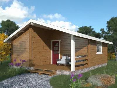 Кемпинговый домик с сауной КД-76 6х7м  Кемпинговый домик с сауной КД-76