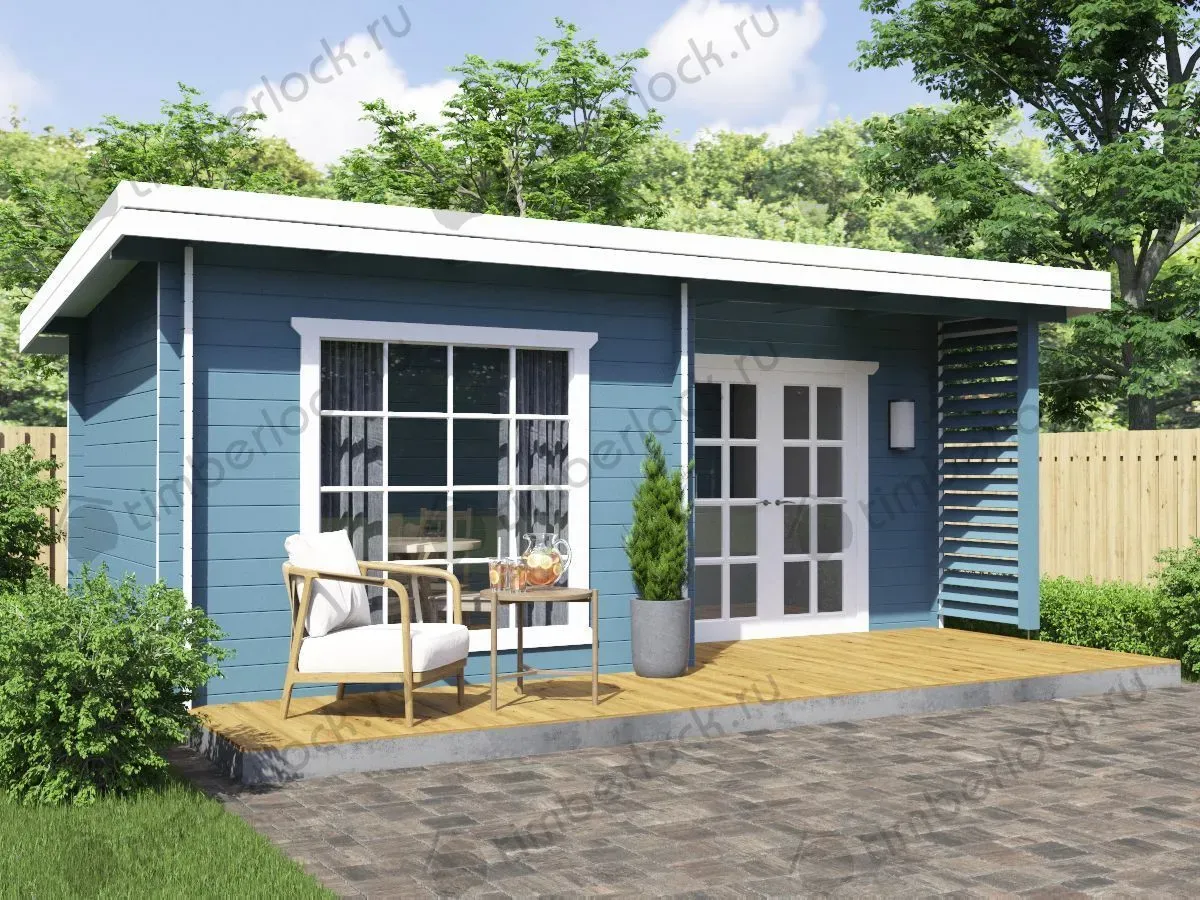 Садовый домик с террасой С-63 