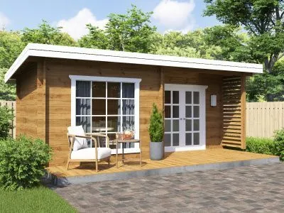 Садовый домик с террасой С-63 