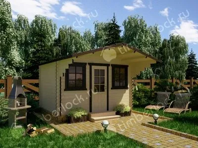 Садовый домик из минибруса С-383-1 3.8х3м  Садовый домик из минибруса С-383-1