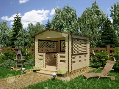 Беседка деревянная садовая Б-33-7 