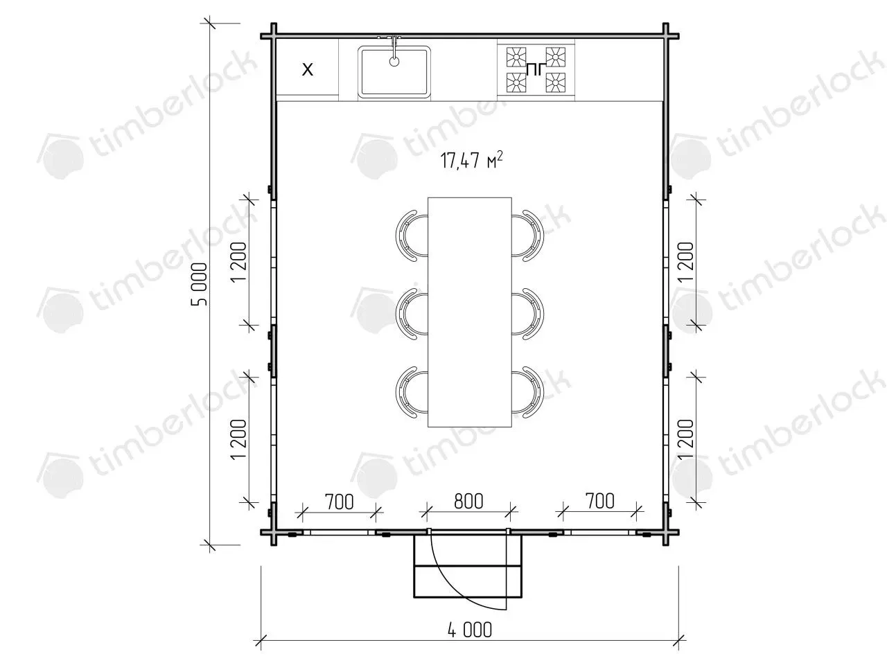 Беседка закрытая Б-45 