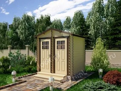 Хозблок с душем и туалетом Х-252 2.5х2м  Хозблок с душем и туалетом Х-252