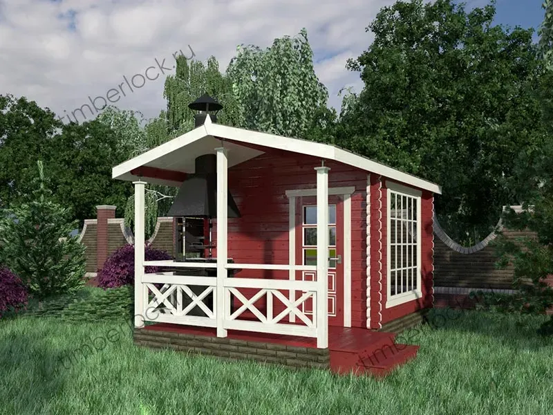 Беседка с мангалом Б-345-2 