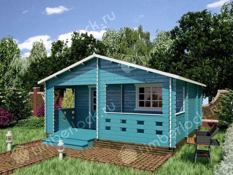 Дачный дом с верандой Д-5538-2 