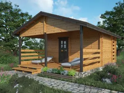 Дачная баня из бруса БА-65 