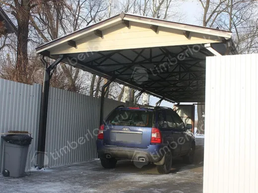 Деревянный навес для авто 6х3 (доска) 