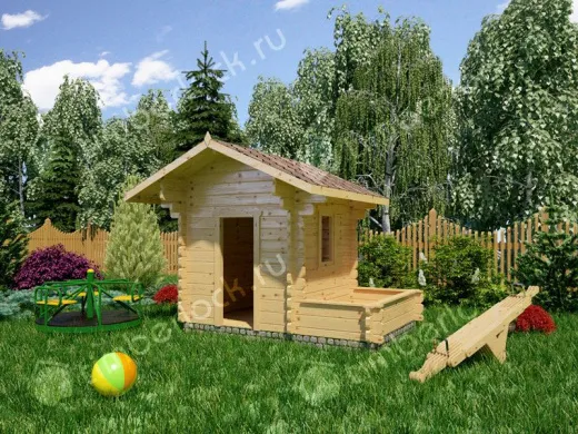 Детский домик из дерева «Избушка» 