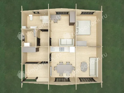 Дачный дом с верандой Д-98 