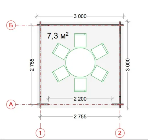 Беседка для дачи Б-33-1 