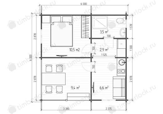 Кемпинговый домик КД-66 
