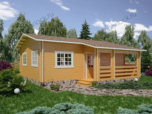 Дачный домик из бруса Д-758-1 