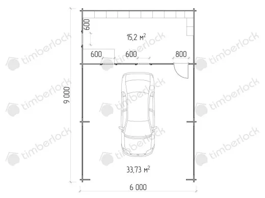 Навес для автомобиля 6х9м (Н-96) 