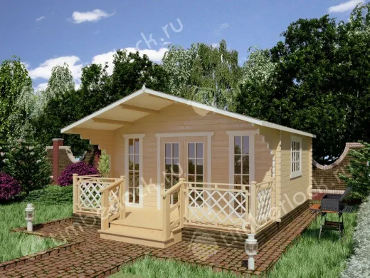 Дачный дом с верандой Д-545-3 