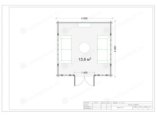 Беседка закрытая Б-44-3 