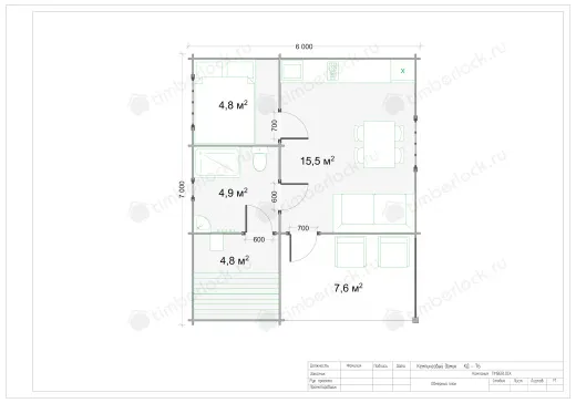 Кемпинговый домик с сауной КД-76 