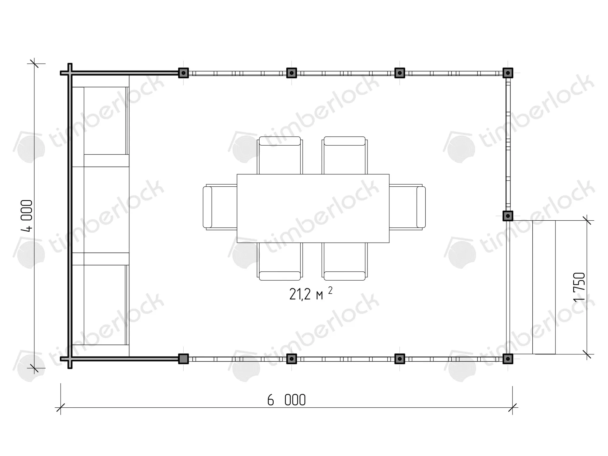 Беседка открытая Б-64-1 