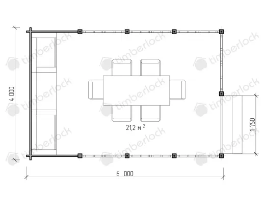 Беседка открытая Б-64-1 