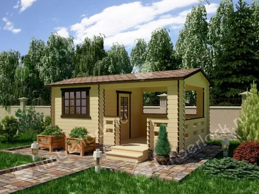 Садовый домик с верандой С-325-2 