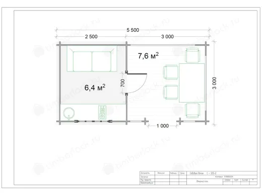 Садовый домик с верандой С-325-2 