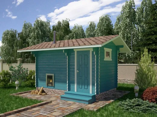 Дачная банька из бруса БА-254-1 