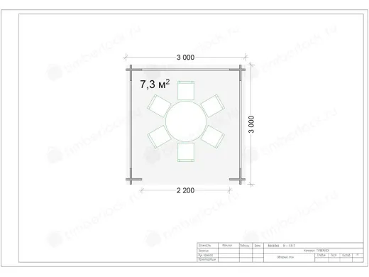 Беседка для дачи Б-33-1 