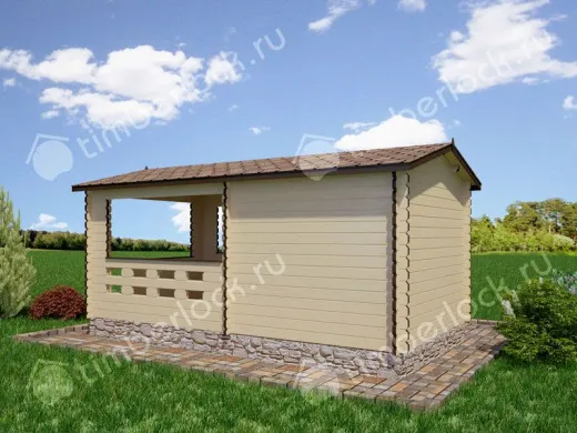 Садовый домик с верандой С-325-2 