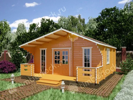 Дачный дом с верандой Д-645-2 