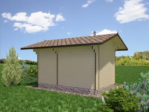 Дачная банька из бруса БА-254-1 