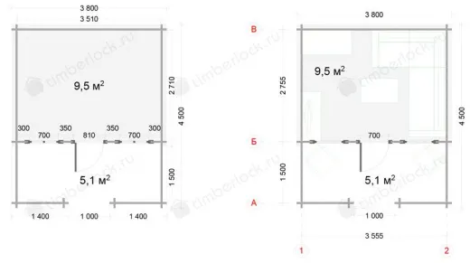 Садовый домик с верандой С-383-3 