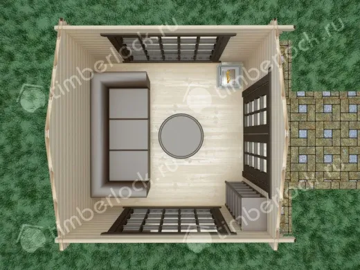 Беседка закрытая Б-33-6 