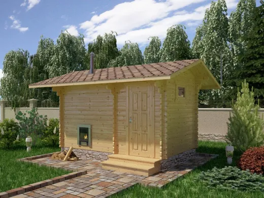 Дачная банька из бруса БА-254-1 