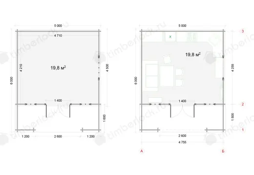 Дачный дом с верандой Д-545-3 
