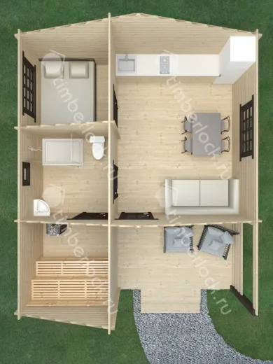 Кемпинговый домик с сауной КД-76 