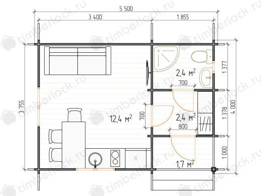 Садовый домик из минибруса С-554 