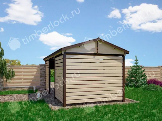 Деревянный навес для авто 6х3 (доска) 