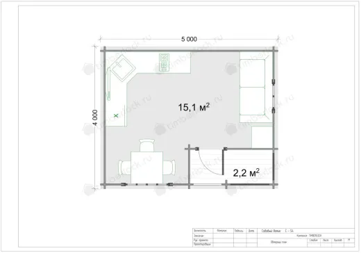 Маленький садовый домик С-54 