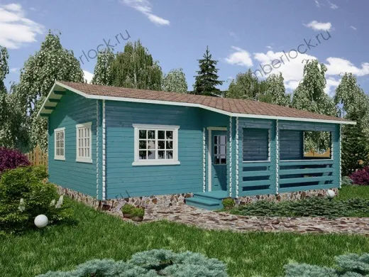 Дачный домик из бруса Д-758-1 