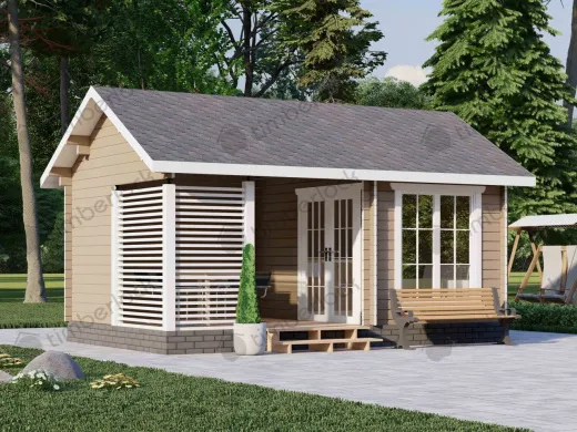 Садовый домик с террасой С-5535 