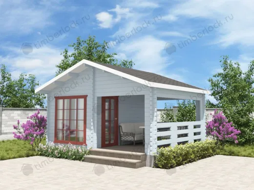 Садовый домик с верандой  С-54-1 