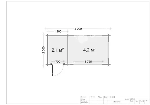 Хозблок из бруса Х-42-2 