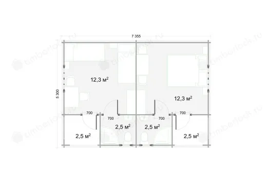 Пляжный домик П-7353 