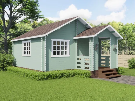 Садовый домик с верандой С-55-2 